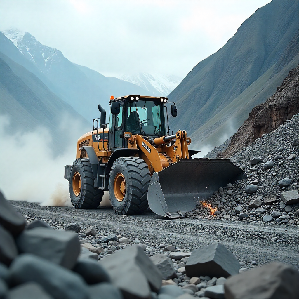 freepik heavy machinery cutting through rock in a mountain 79884