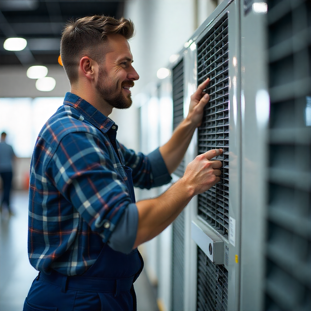 freepik hvac technician installing or maintaining a centra 79880