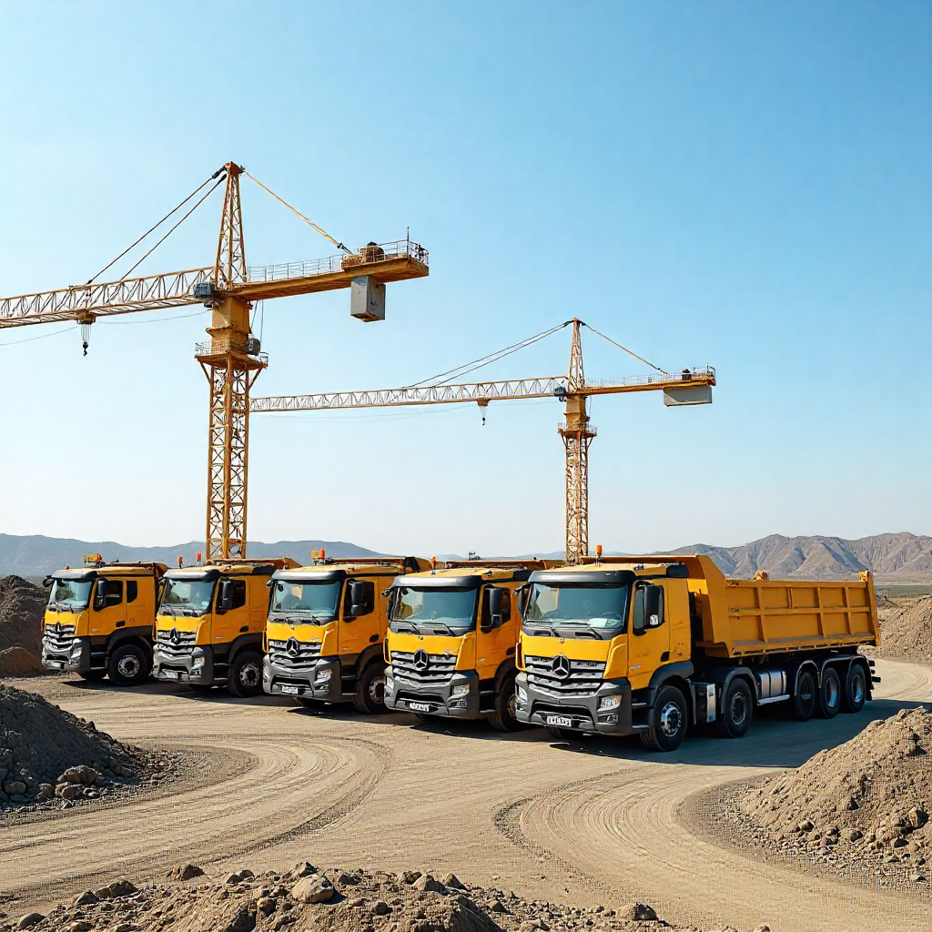 freepik modern fleet of heavy equipment excavators cranes 79873