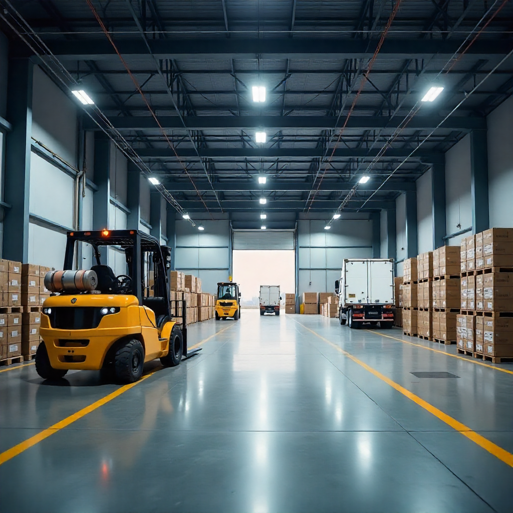 freepik modern logistics warehouse with forklifts transpor 79886