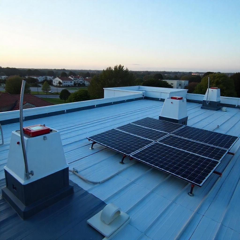 freepik rooftops with solar panels fire alarm systems and 79877